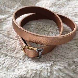 Keep Rose Gold Leather double strap